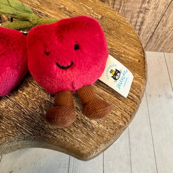 Jellycat Cherries Bag Charm Jellycat Charm Bag Flair Gift FAST SHIP NEW - Picture 4 of 7